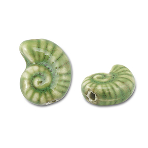 Keramiek kraal shell Light green