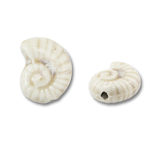 Keramiek kraal shell Off white
