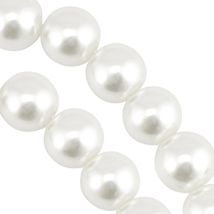 Glasparels rond 14mm White