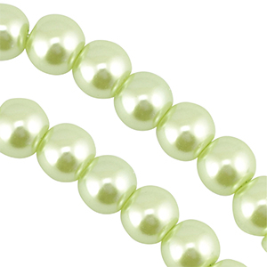 Glasparels rond 8mm Pastel green