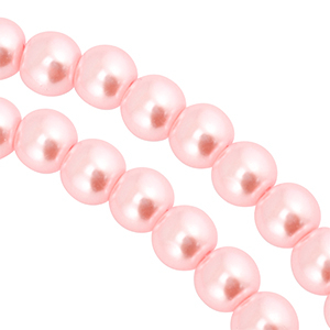 Glasparels rond 8mm Pink