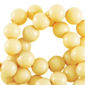 6 mm kralen van acryl shiny Daffodil yellow