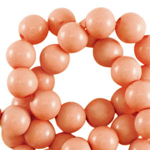 4 mm kralen van acryl shiny Coral orange