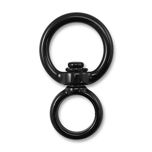 Gekleurde onderdelen voor sleutelhanger round Black