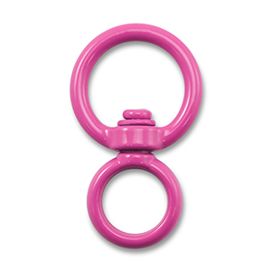 Gekleurde onderdelen voor sleutelhanger round Magenta pink