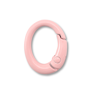 Gekleurde onderdelen voor sleutelhanger oval Light pink