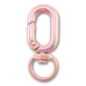 Gekleurde onderdelen voor sleutelhanger oval Pink-AB coating