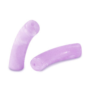 Kralen van acryl tube Lilac marble