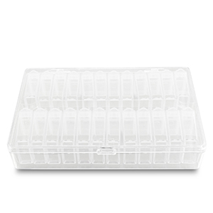 Sieraden display opbergbox 24 vaks Transparent