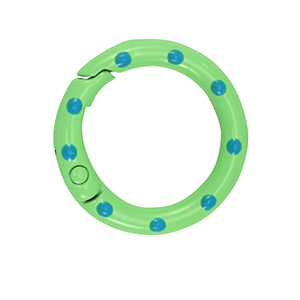 Gekleurde onderdelen voor sleutelhanger ring Green-blue