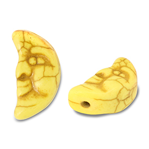 Keramiek kraal moon Yellow