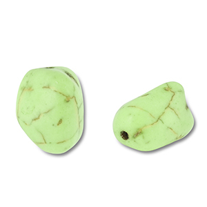 Keramiek kraal irregular Light green