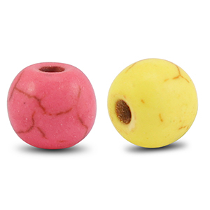 Keramiek kraal round Multicolour