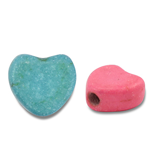 Keramiek kraal heart Multicolour