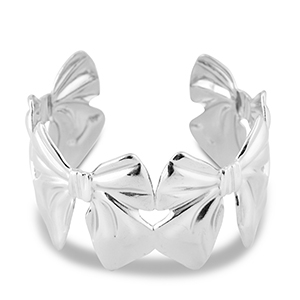 Armbanden van Stainless steel Roestvrij staal (RVS) bangle bow Silver