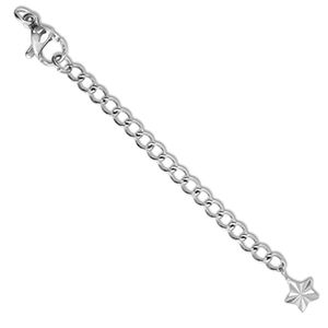 Benodigdheden van Stainless steel Roestvrij staal (RVS) verlengketting set star met karabijnslot Silver