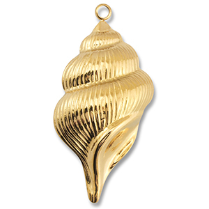 Hangers van Stainless steel Roestvrij staal (RVS) whelk Gold