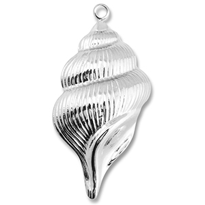 Hangers van Stainless steel Roestvrij staal (RVS) whelk Silver