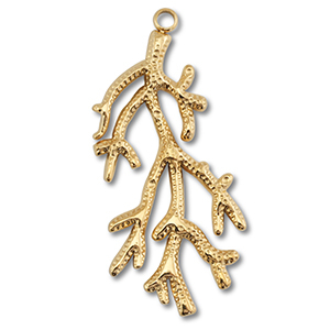Hangers van Stainless steel Roestvrij staal (RVS) coral Gold
