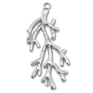 Hangers van Stainless steel Roestvrij staal (RVS) coral Silver