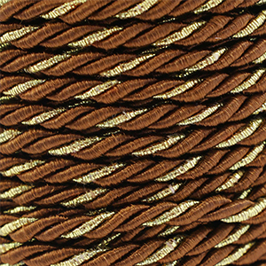 Musthave koord twisted 3mm Brown-gold
