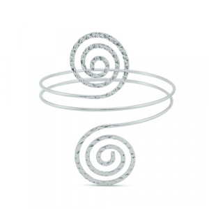 Arm cuff spiral Silver