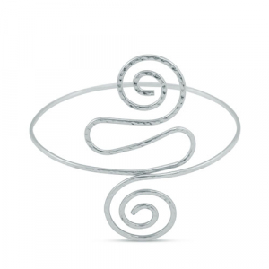 Arm cuff spiral Silver
