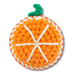 Orange gehaakt Orange-white-green