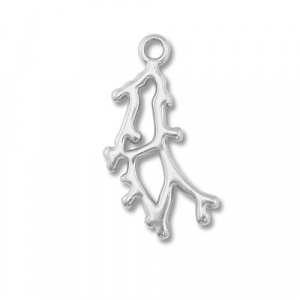 Bedels van Stainless steel Roestvrij staal (RVS) coral Silver