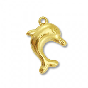 Bedels van Stainless steel Roestvrij staal (RVS) dolphin Gold