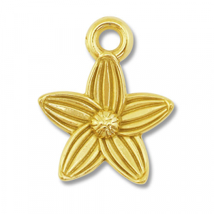 Bedels van Stainless steel Roestvrij staal (RVS) flower Gold