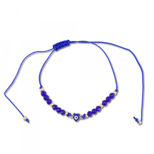 Musthave enkelbandjes mixed beads Dark blue-gold