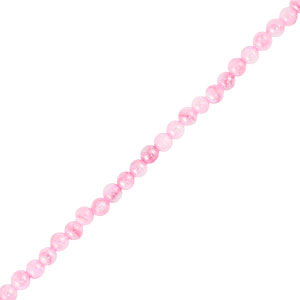 Schelp kralen round Pink