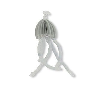 Hanger van glaskralen jellyfish Grey-light grey-transparent