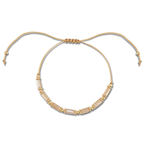 Musthave armbanden mixed beads Light brown-gold