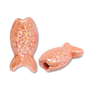 Grieks keramiek DQ fish Coral peach