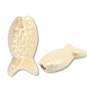Grieks keramiek DQ fish Off white