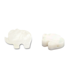 Schelp kralen elephant White (natuurlijke kleur schelp)