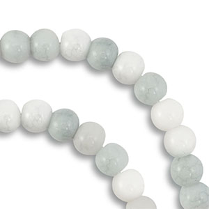 Glaskralen 6 mm Light grey