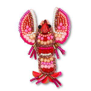 Broches lobster Multicolour pink-red-white