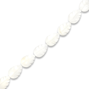 Schelp kralen leaf Off white