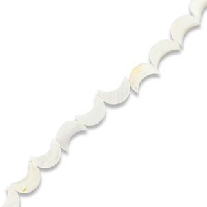 Schelp kralen moon Off white