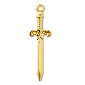 Metaal bedels DQ sword Goud (nikkelvrij)