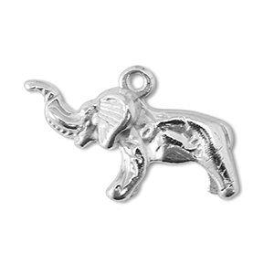Metaal bedels DQ elephant Antiek zilver (nikkelvrij)