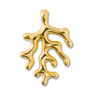Metaal bedels DQ coral Goud (nikkelvrij)