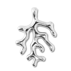 Metaal bedels DQ coral Antiek zilver (nikkelvrij)
