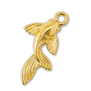 Metaal bedels DQ fish Goud (nikkelvrij)
