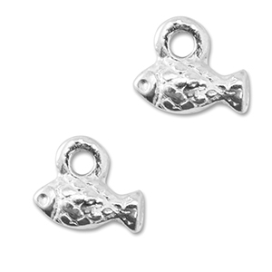 Metaal bedels DQ fish Antiek zilver (nikkelvrij)