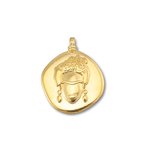 Metaal bedels DQ Frida Kahlo Goud (nikkelvrij)