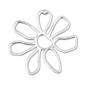 Metaal bedels DQ flower Antiek zilver (nikkelvrij)